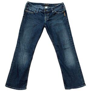 Silver Jeans Santorini Capri Jeans Womens  Size 29 Denim Low Rise Medium Wash
